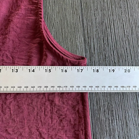 2‎ Bundle Betsy Boutique Keyhole Cinched Neck Tank Burgundy & Cognac Career Sz S - Picture 9 of 15